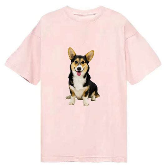 Tricolor Corgi - Classic T-shirt - Pink