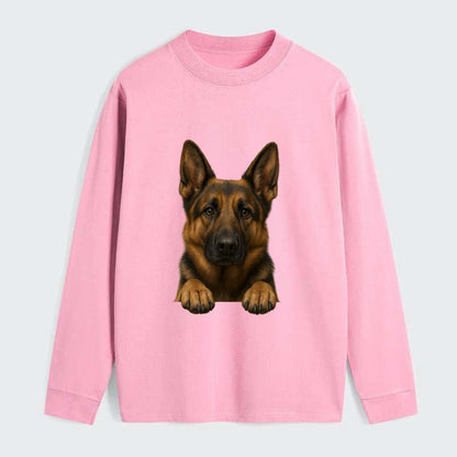 German Shepherd  - Classic Long Sleeve Shirt - Pink