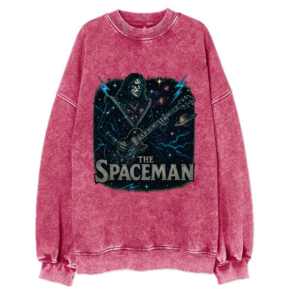 Spaceman Constellation - Vintage Sweatshirt - Pink