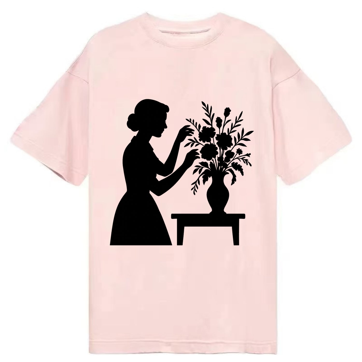 Florist arranging dramatic bouquet - Classic T-shirt - Pink