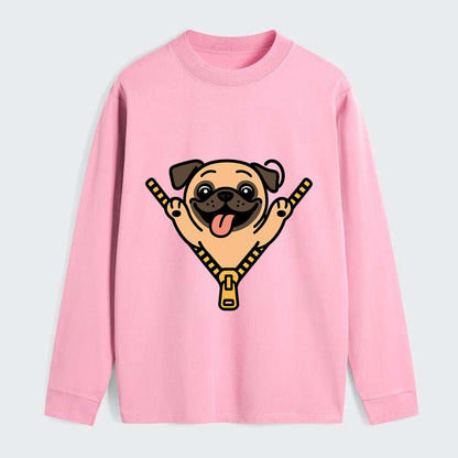 Pug - Classic Long Sleeve Shirt - Pink