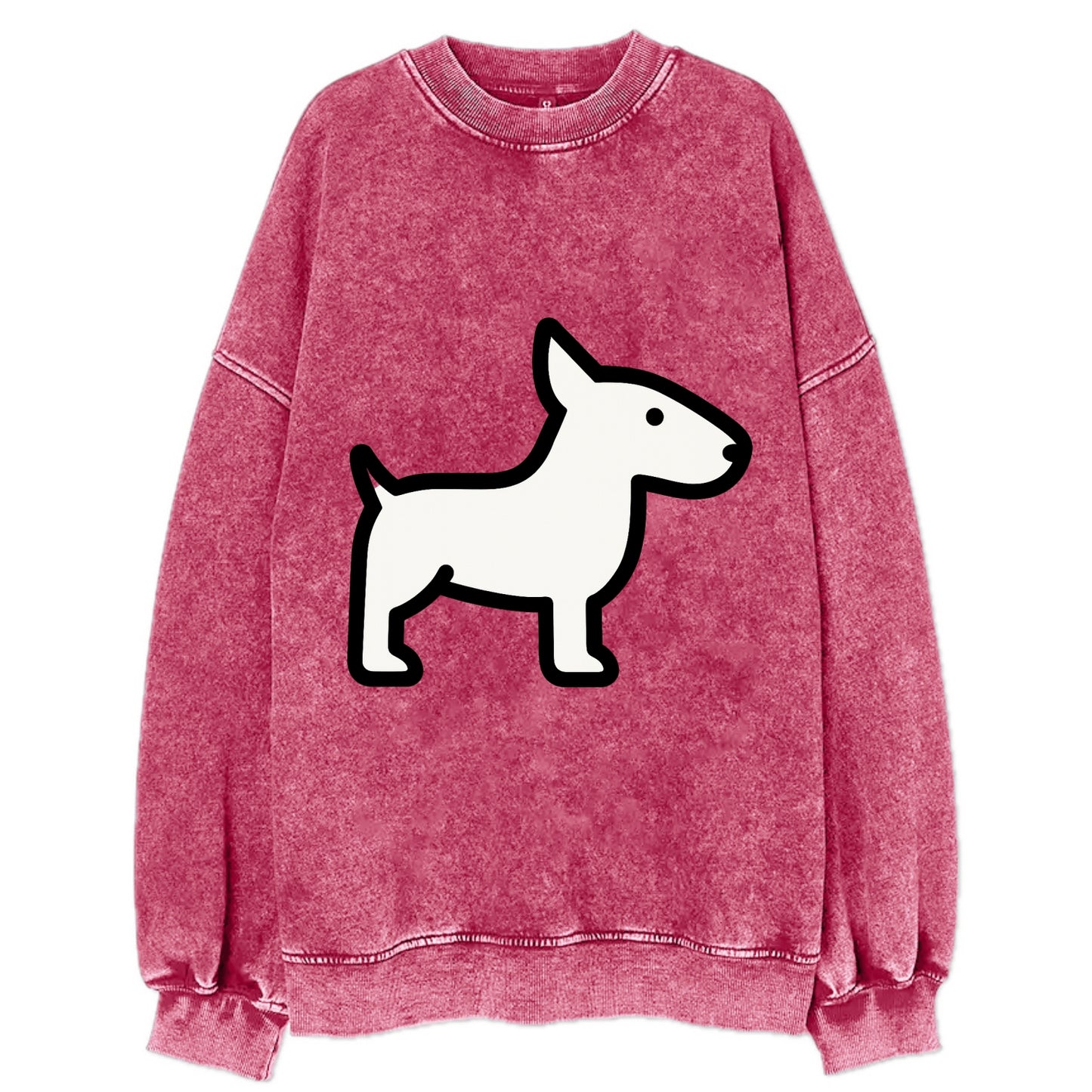 Bull Terrier - White egg-shaped head flat side profile - Vintage Sweatshirt - Pink