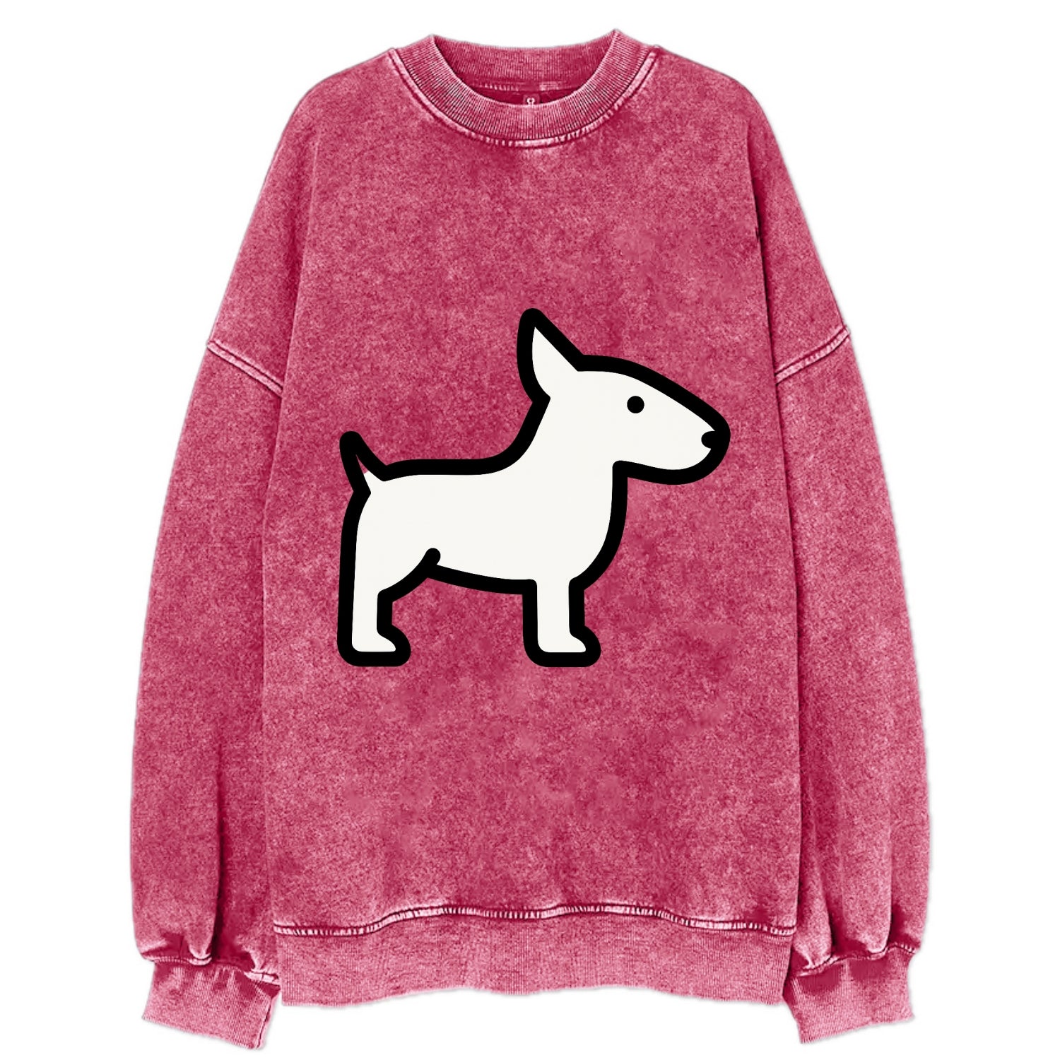 Bull Terrier - White egg-shaped head flat side profile - Vintage Sweatshirt - Pink