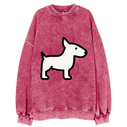 Bull Terrier - White egg-shaped head flat side profile - Vintage Sweatshirt - Pink