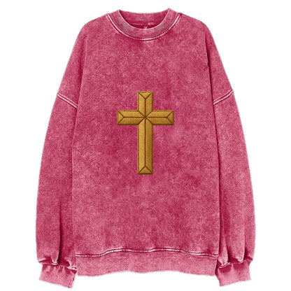 Rock Cross  - Vintage Sweatshirt - Pink