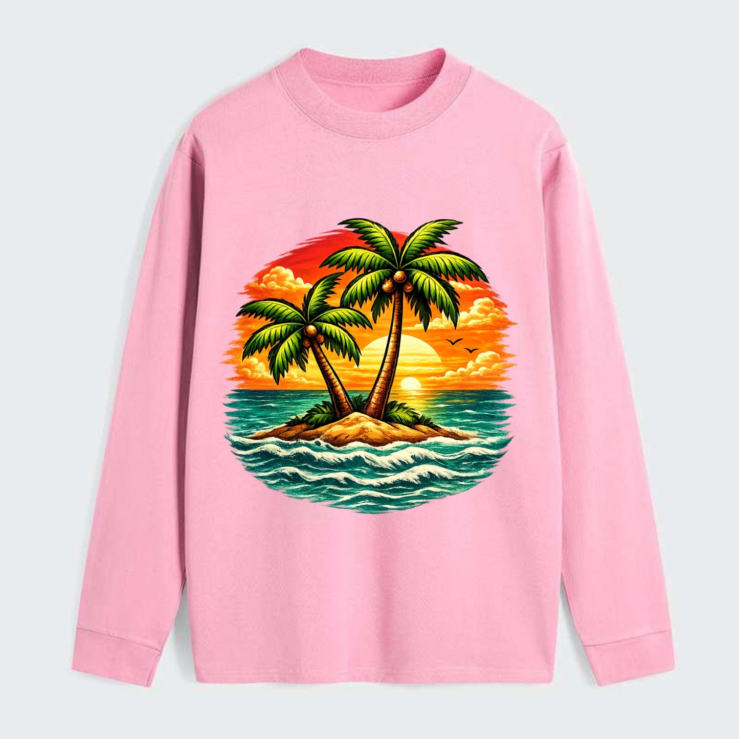 Tropical Island - Classic Long Sleeve Shirt - Pink