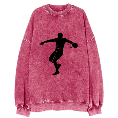 Discus thrower spinning release - Vintage Sweatshirt - Pink