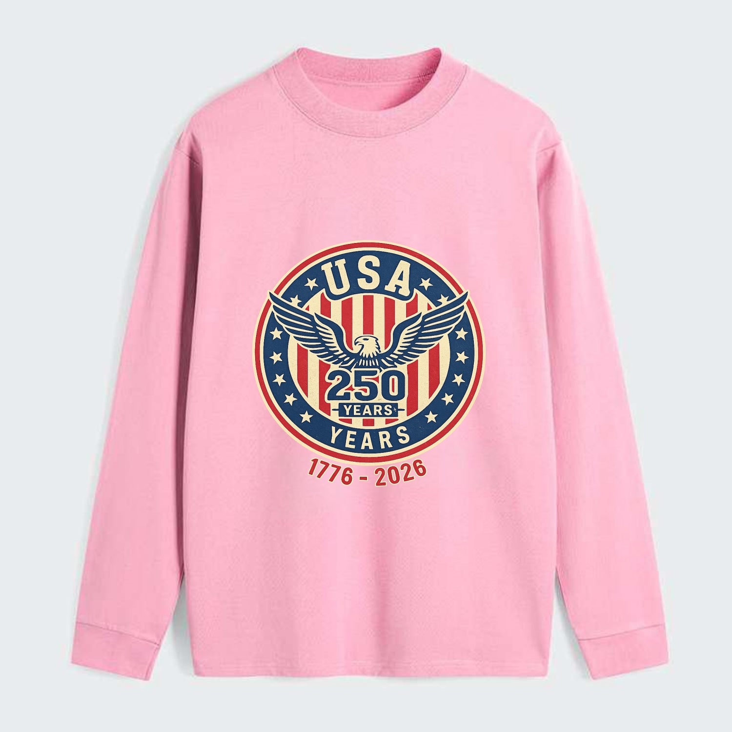 Usa 250 Years Eagle Seal - Classic Long Sleeve Shirt - Pink