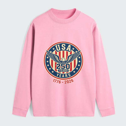 Usa 250 Years Eagle Seal - Classic Long Sleeve Shirt - Pink