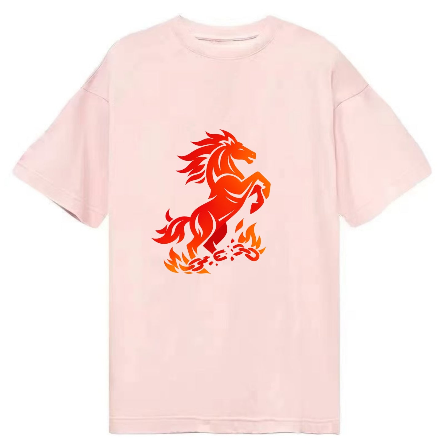 FREEDOM FLAMES | Wild horse breaking fire chains | Liberation | Barriers burned | - Classic T-shirt - Pink