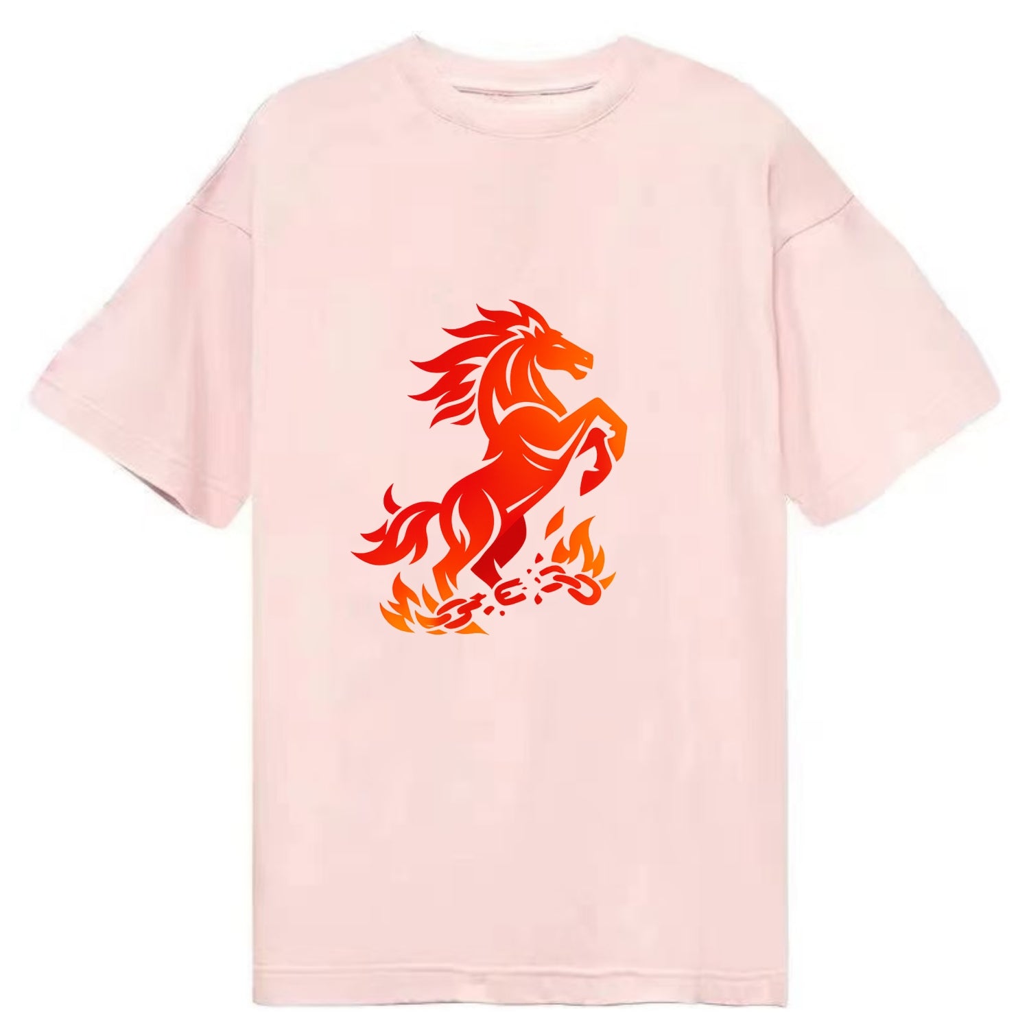 FREEDOM FLAMES | Wild horse breaking fire chains | Liberation | Barriers burned | - Classic T-shirt - Pink