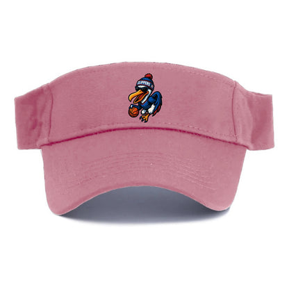 Los Angeles Pelican wearing Clippers beanie with sailboat patch and wayfarer sunglasses - Visor - Pink