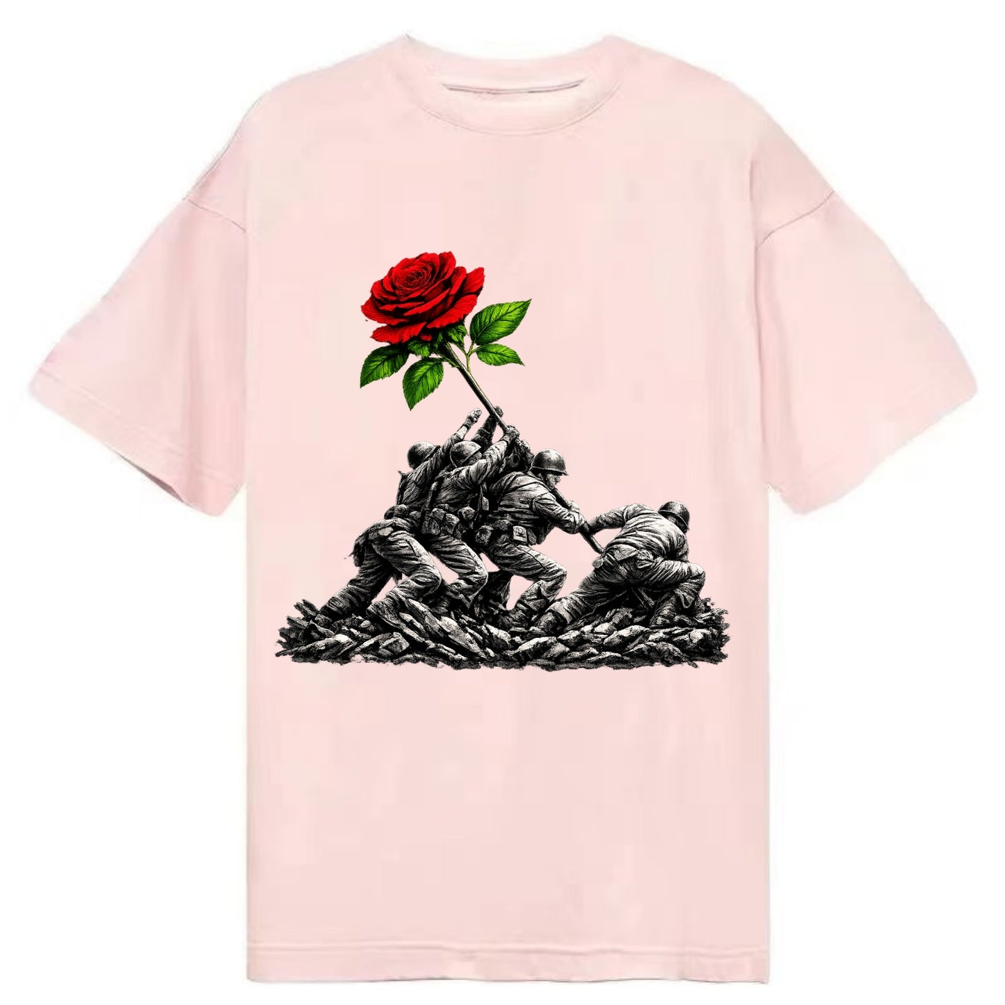 Iwo Jima Rose - Classic T-shirt - Pink