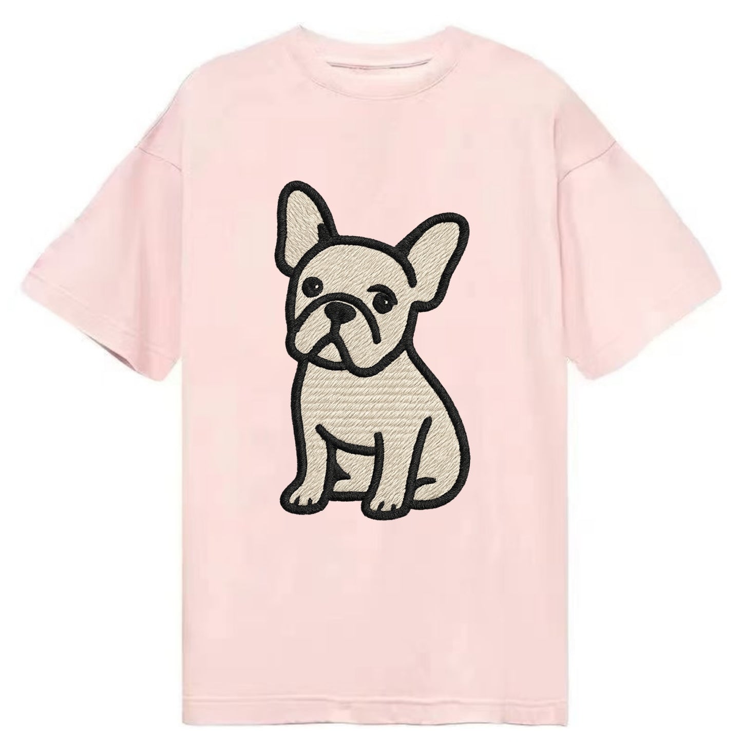 French Bulldog - Head tilt one ear up - Classic T-shirt - Pink