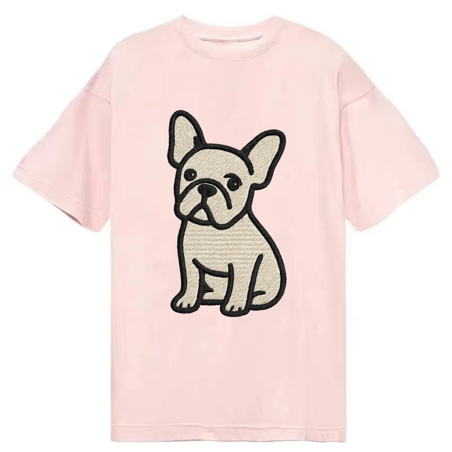 French Bulldog - Head tilt one ear up - Classic T-shirt - Pink