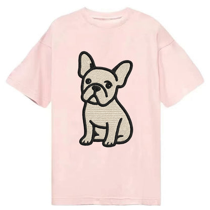 French Bulldog - Head tilt one ear up - Classic T-shirt - Pink