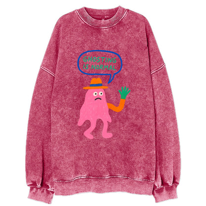 GHOSTING IS NORMAL | Transparent ghost texting - Vintage Sweatshirt - Pink
