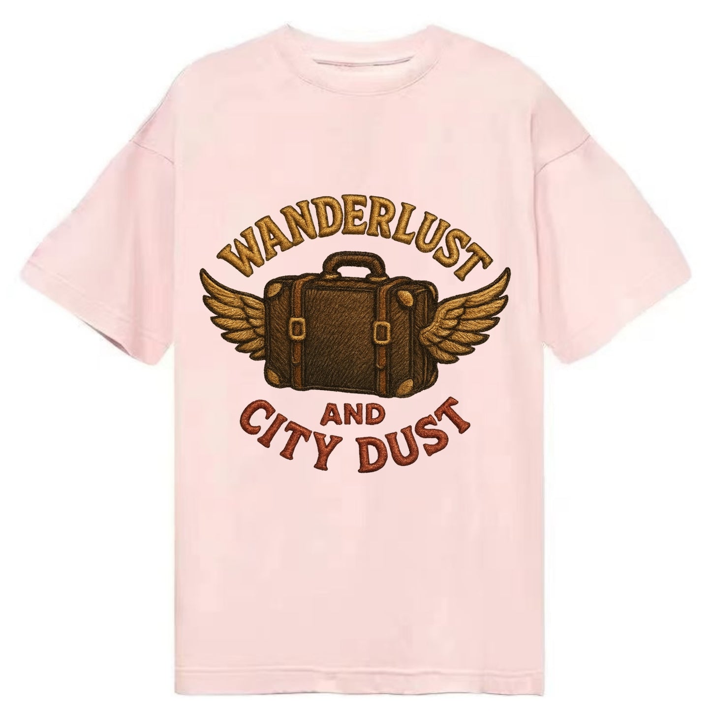 Wanderlust And City Dust  - Classic T-shirt - Pink