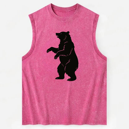 Bear standing on hind legs - Vintage Washed Tank - Pink