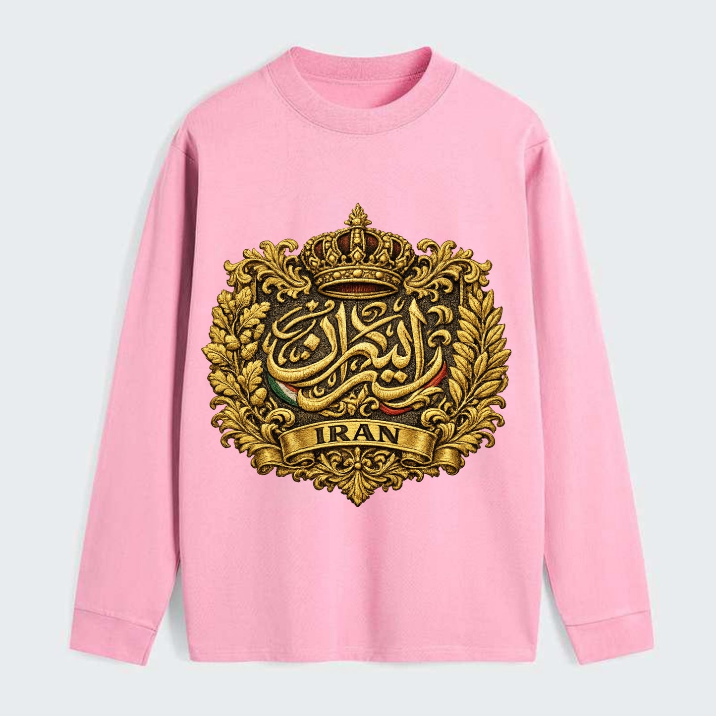 Iran Persian Calligraphy Crest - Classic Long Sleeve Shirt - Pink