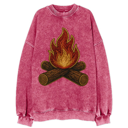 Campfire  - Vintage Sweatshirt - Pink