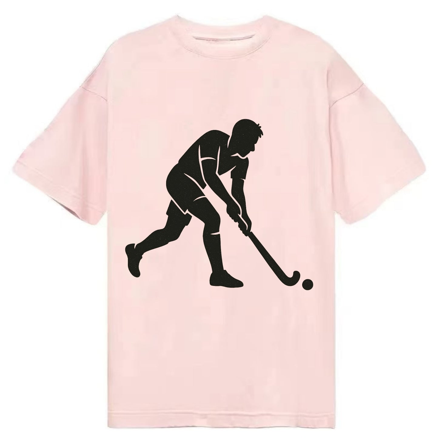 Field hockey player striking the ball - Classic T-shirt - Pink