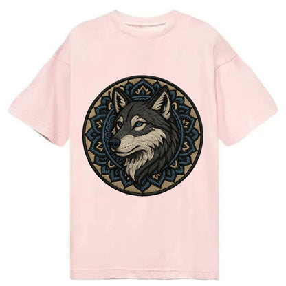 Mandala Wolf Pattern  - Classic T-shirt - Pink