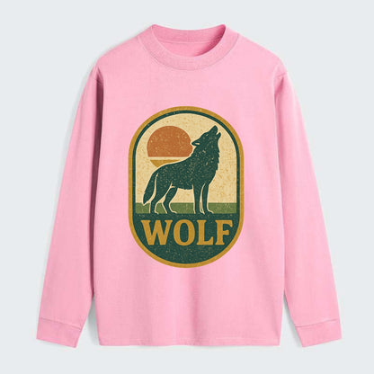 Carbon Fiber Wolf  - Classic Long Sleeve Shirt - Pink