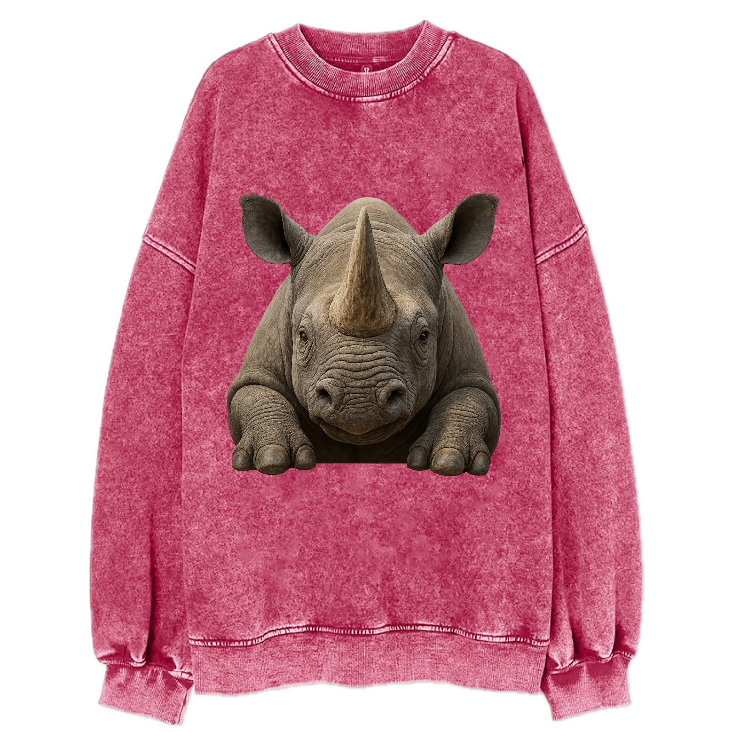 Rhinoceros  - Vintage Sweatshirt - Pink