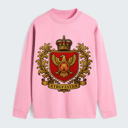 Kyrgyzstan Heritage Badge - Classic Long Sleeve Shirt - Pink