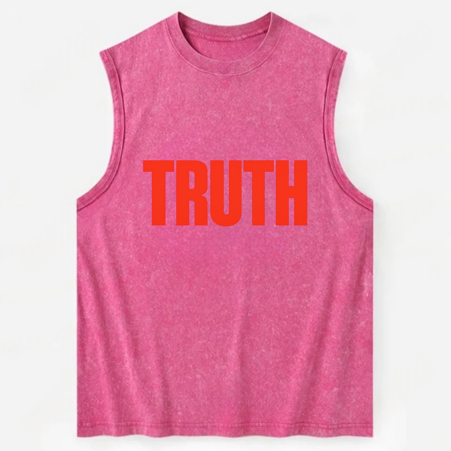 Bold typography design - "TRUTH" - honesty, reality - Vintage Washed Tank - Pink