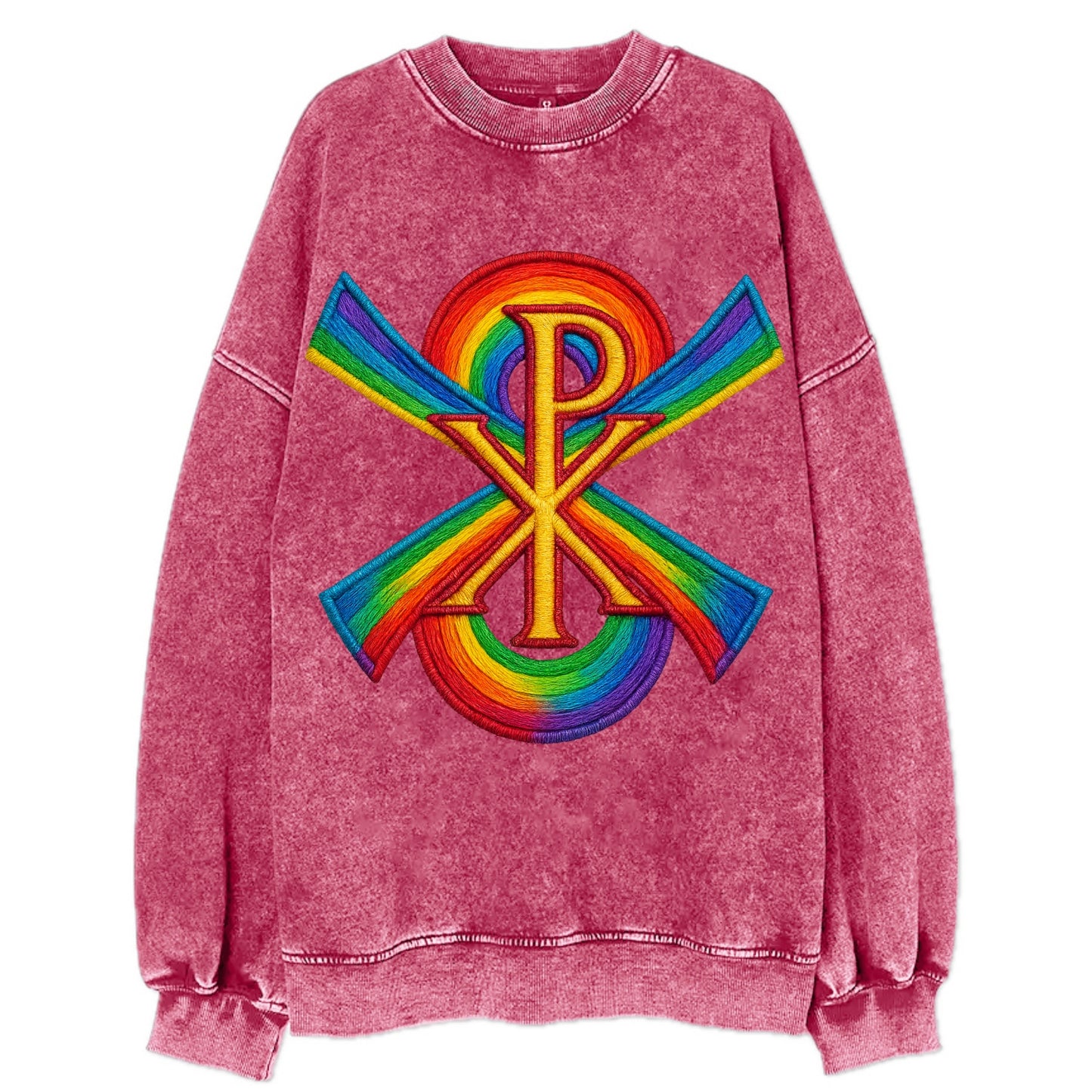 Chi Rho  - Vintage Sweatshirt - Pink