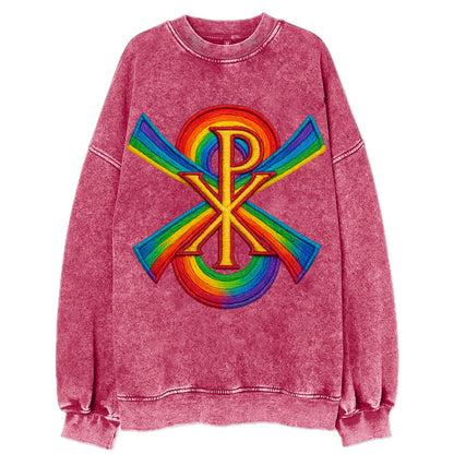 Chi Rho  - Vintage Sweatshirt - Pink