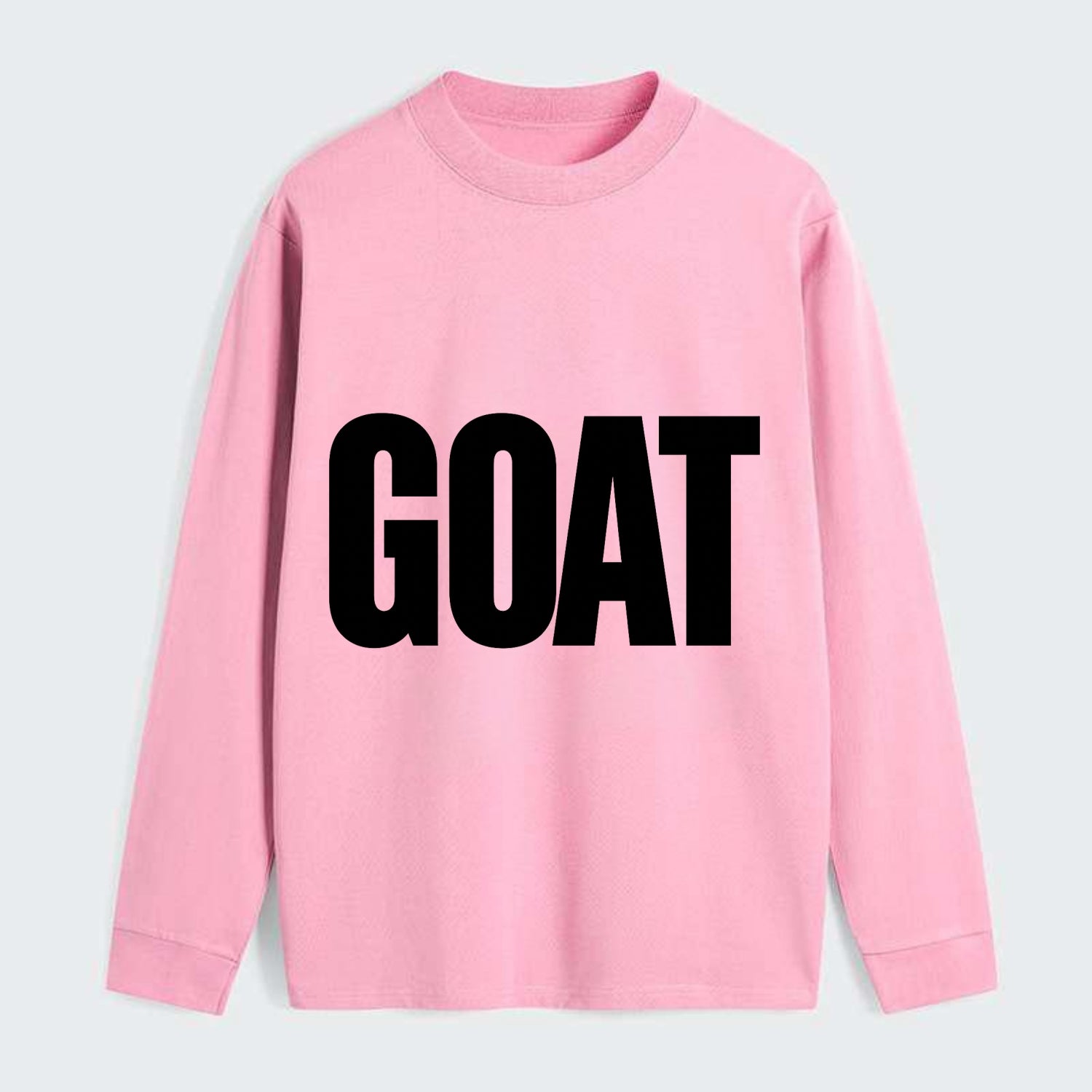 Bold typography design - "GOAT" - greatest of all time - Classic Long Sleeve Shirt - Pink