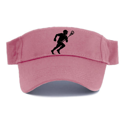 Lacrosse player cradling and running - Visor - Pink