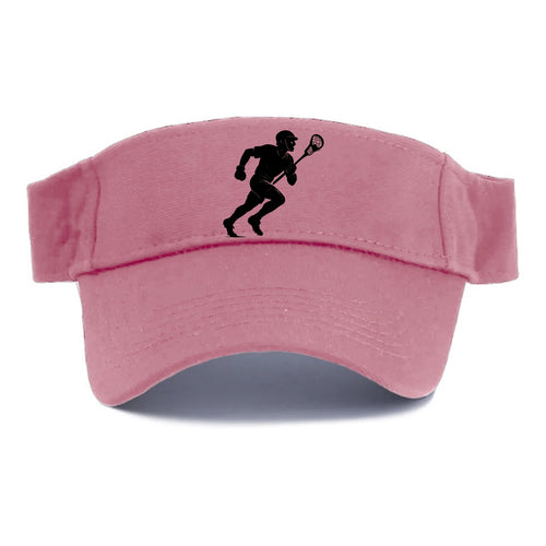 Lacrosse player cradling and running - Visor