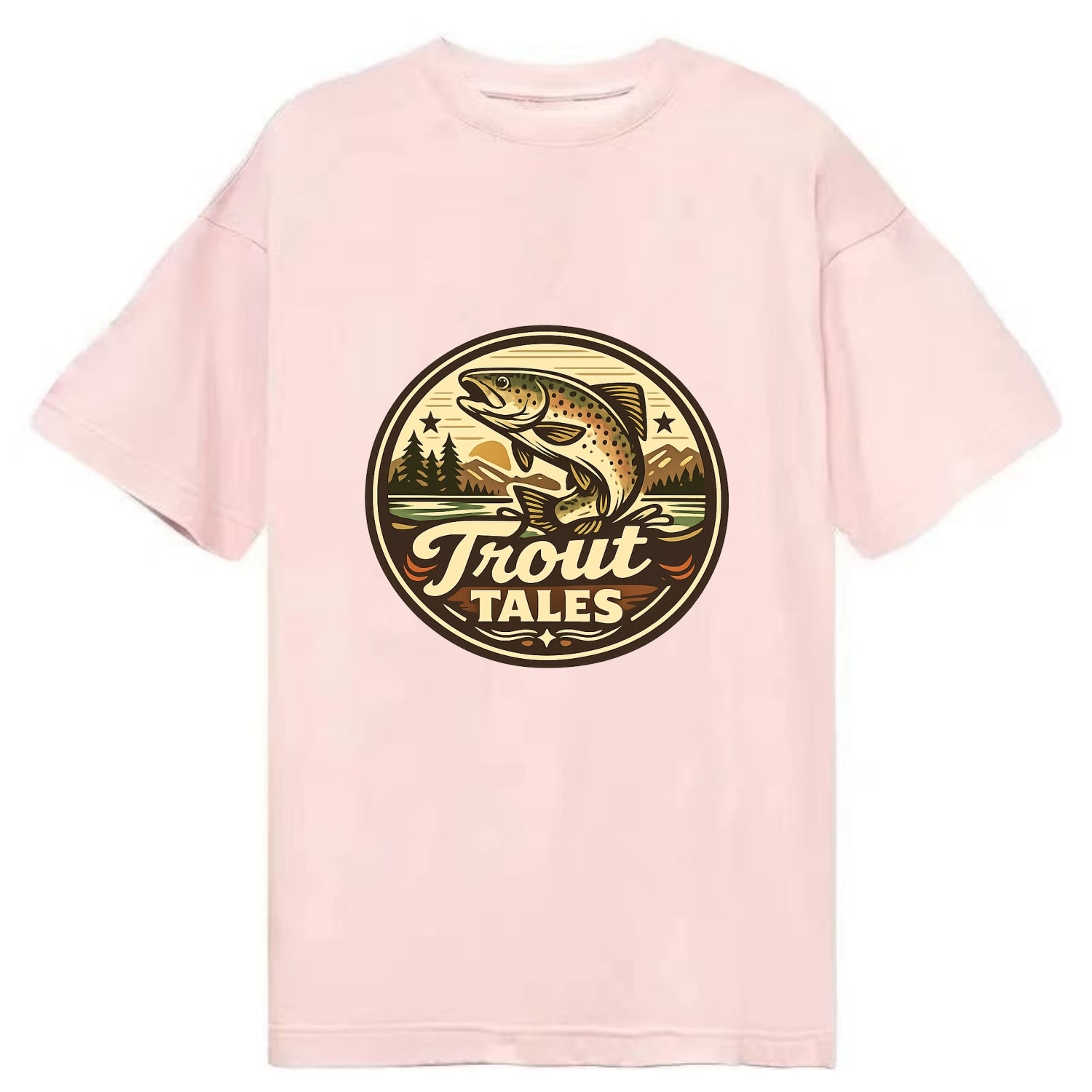 Trout Tales Adventure Emblem - Classic T-shirt - Pink