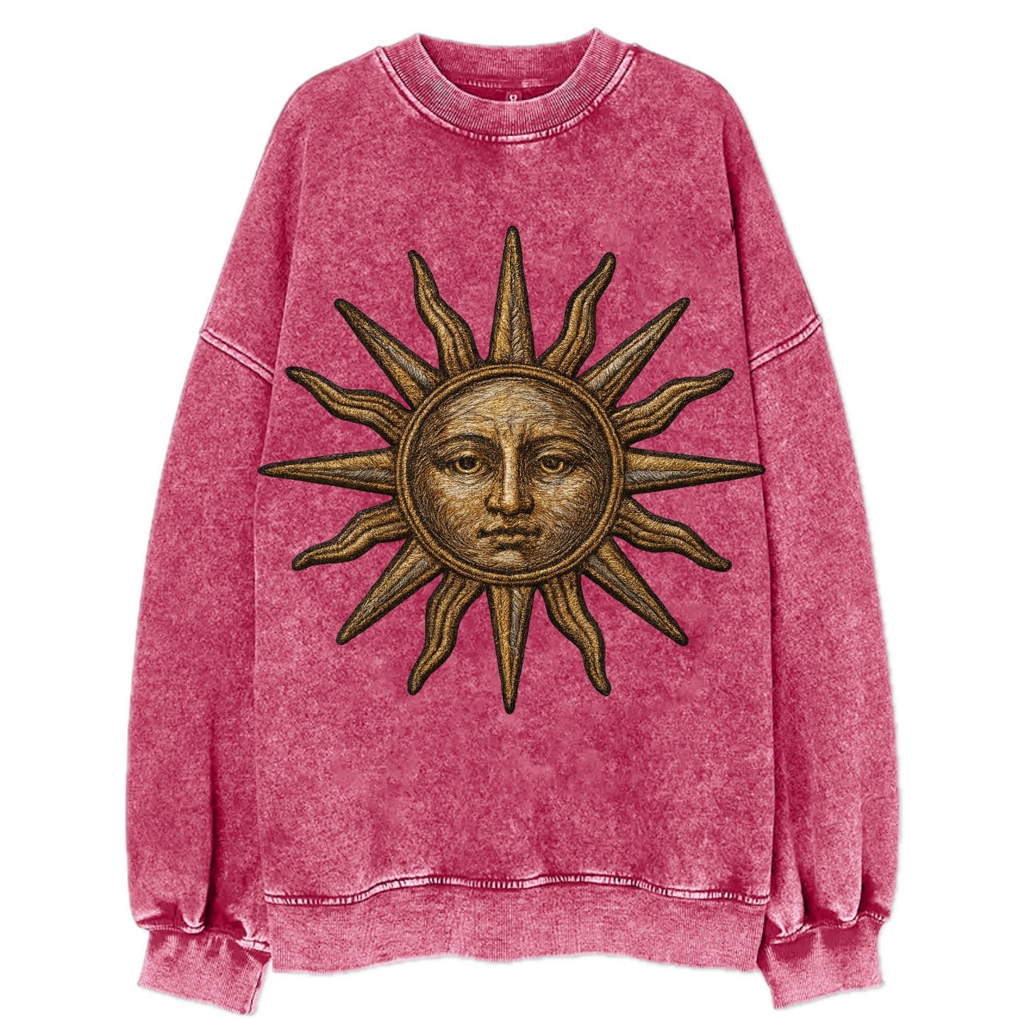 Sun Rays  - Vintage Sweatshirt - Pink