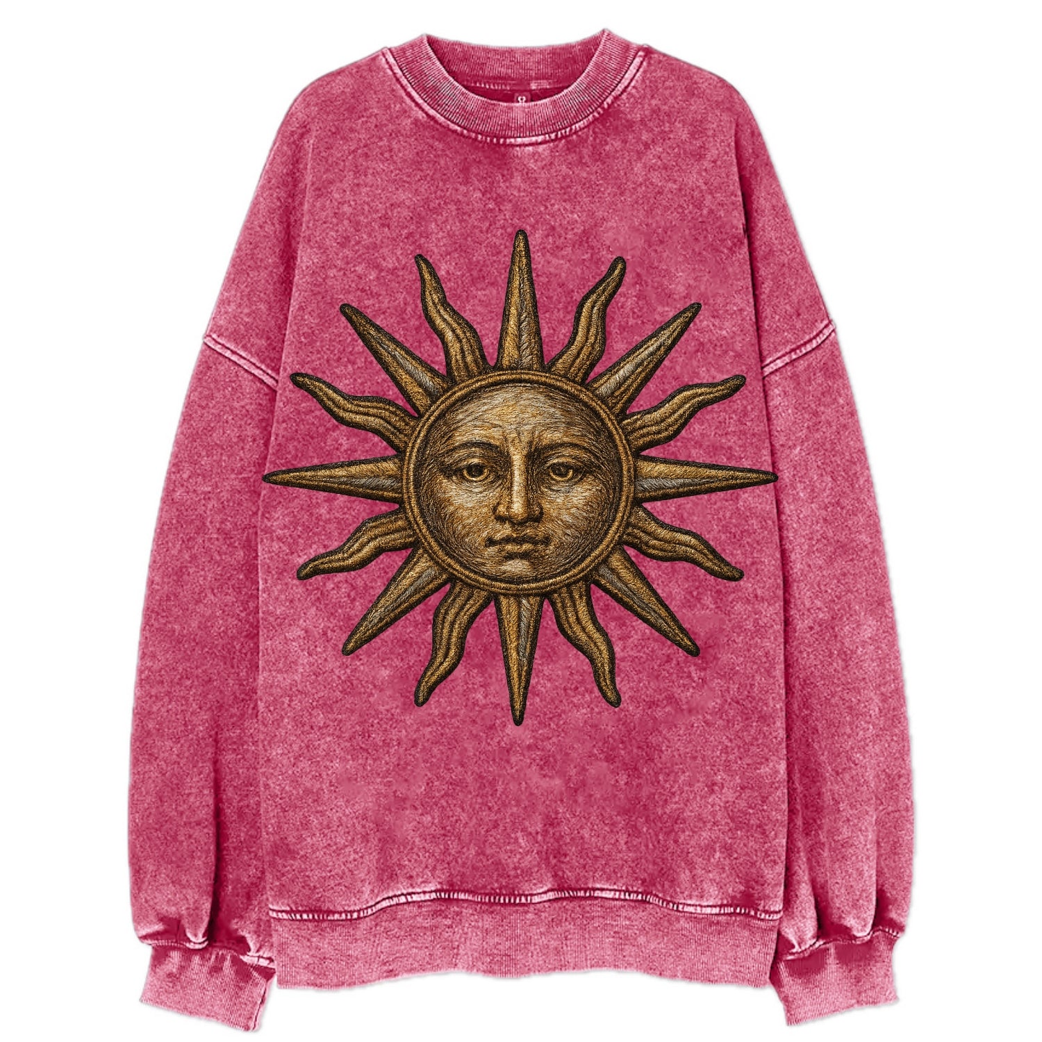 Sun Rays  - Vintage Sweatshirt - Pink