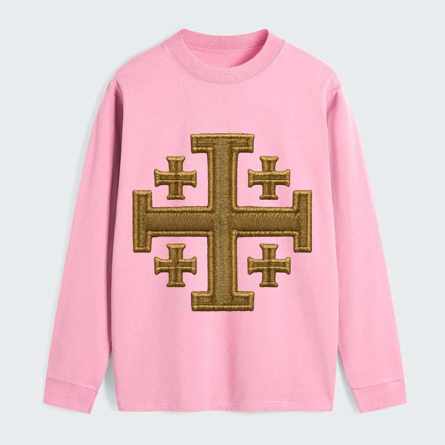 Jerusalem Cross  - Classic Long Sleeve Shirt - Pink
