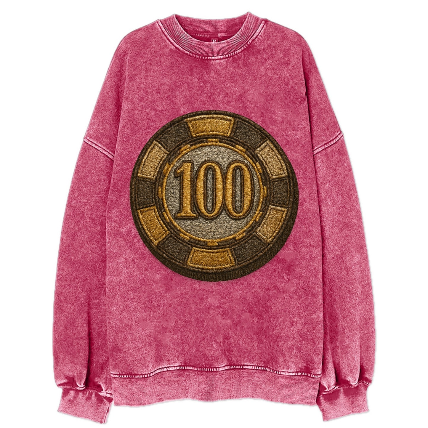 Poker Chip  - Vintage Sweatshirt - Pink