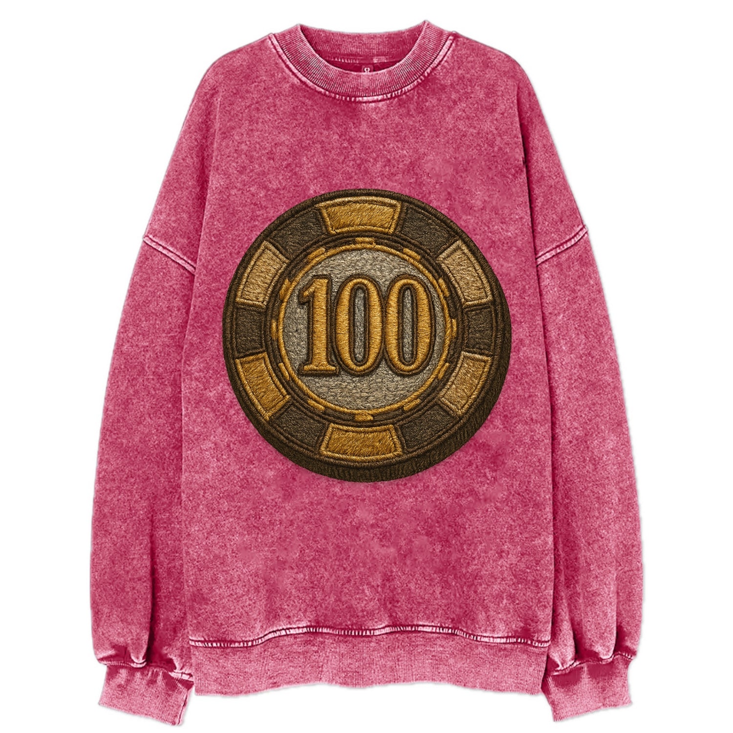 Poker Chip  - Vintage Sweatshirt - Pink