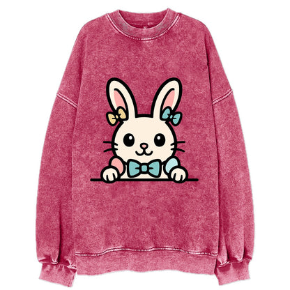 Easter Bunny  - Vintage Sweatshirt - Pink
