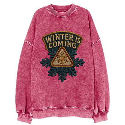 Winter Is Coming  - Vintage Sweatshirt - Pink