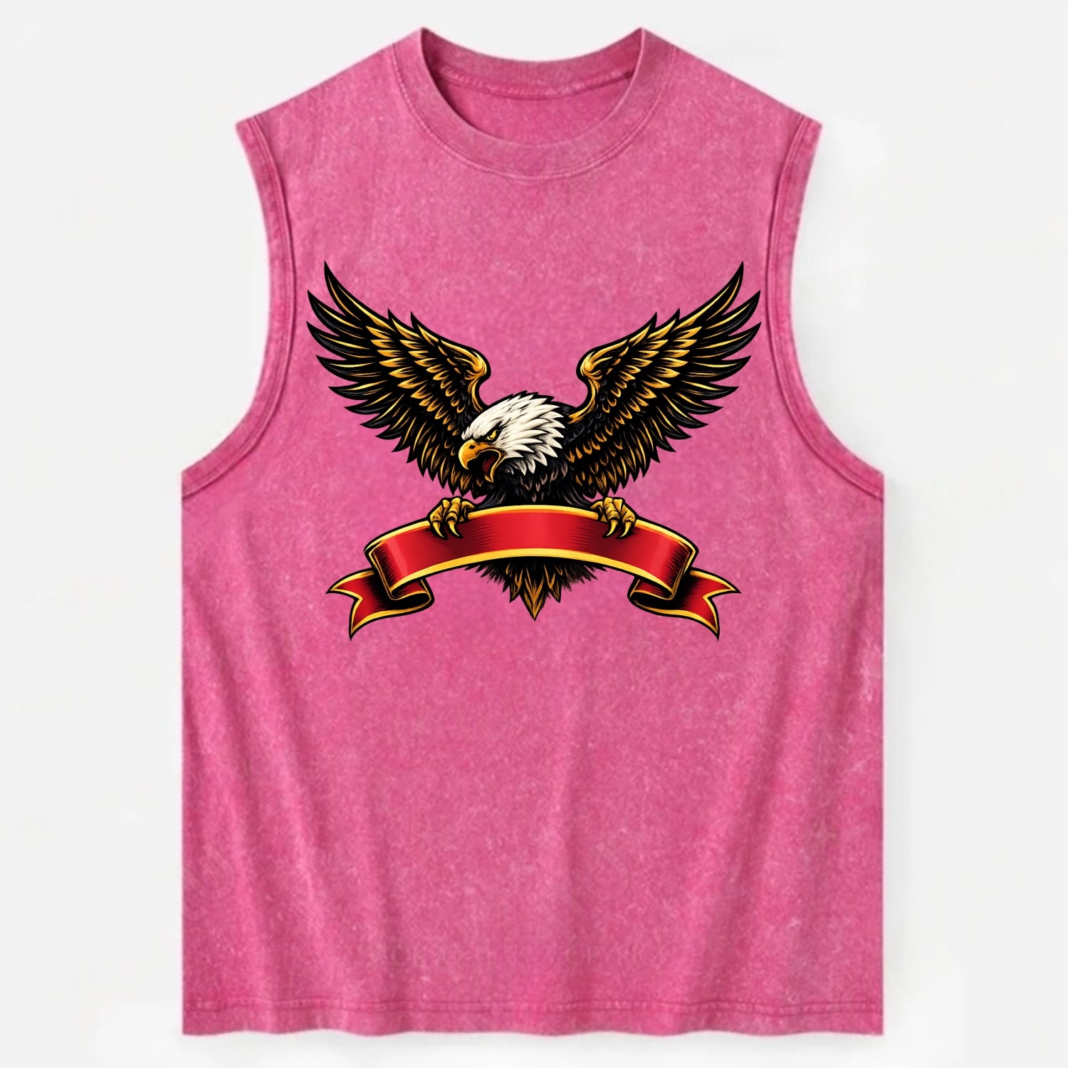 Eagle Banner - Vintage Washed Tank - Pink
