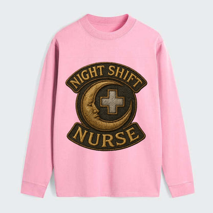 Night Shift Nurse  - Classic Long Sleeve Shirt - Pink