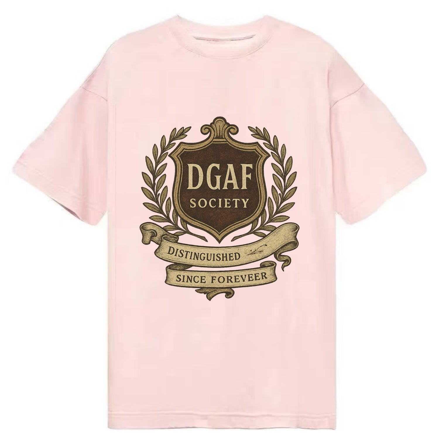 Official membership card design - "DGAF Society - Distinguished Members Since - Classic T-shirt - Pink
