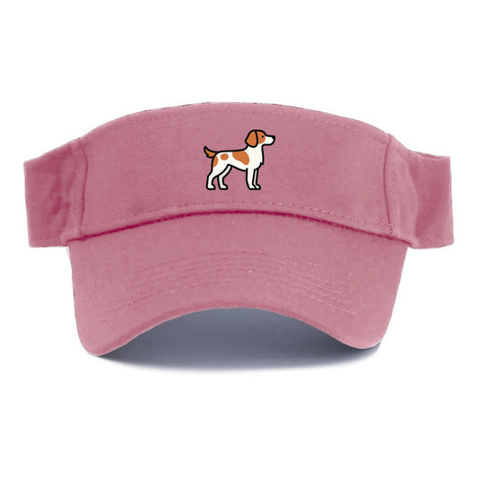 Brittany Spaniel - Orange and white flat side profile - Visor - Pink