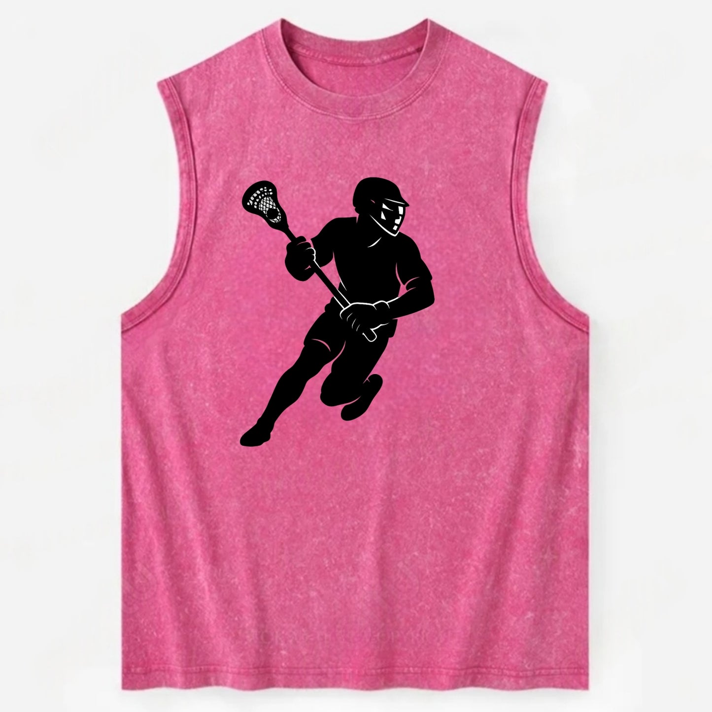 Lacrosse player cradling stick - Vintage Washed Tank - Pink