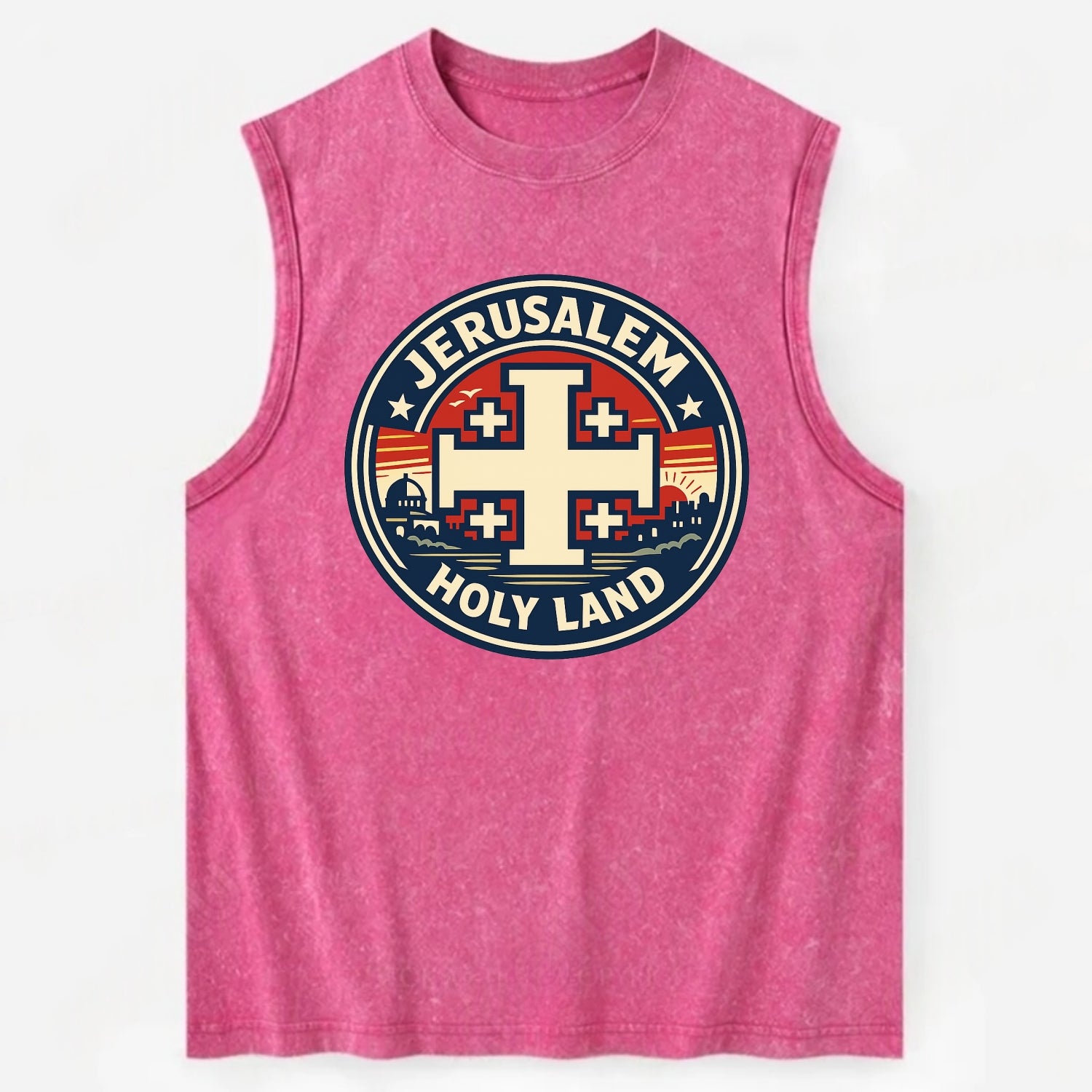 Heritage of the Cross - Vintage Washed Tank - Pink